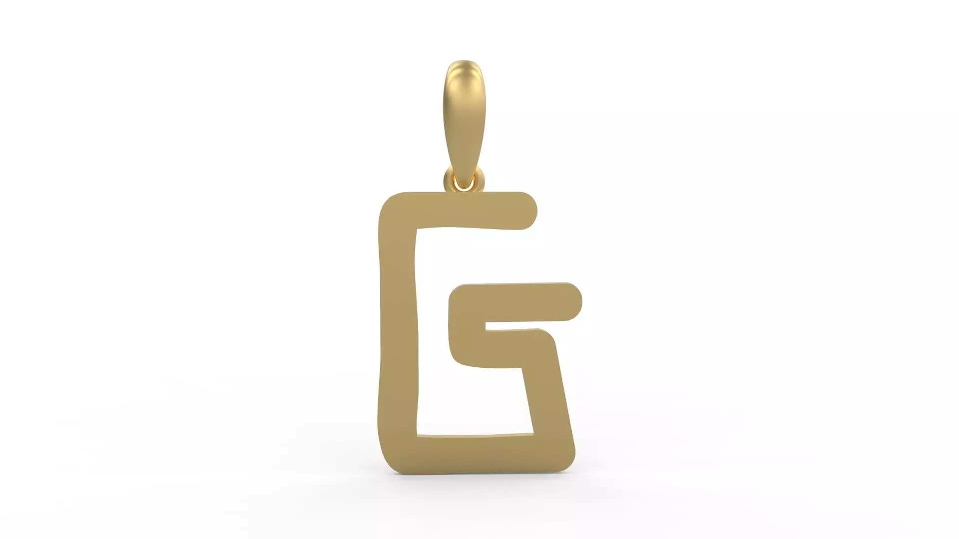 Initial Letters Pendant CALDERDALE G 3D print model_0