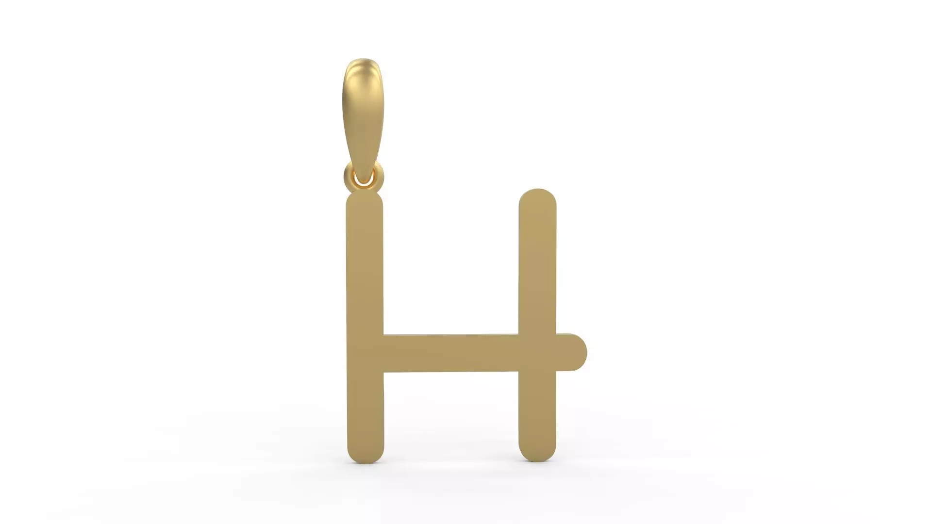 Initial Letters Pendant CALDERDALE H 3D print model_0