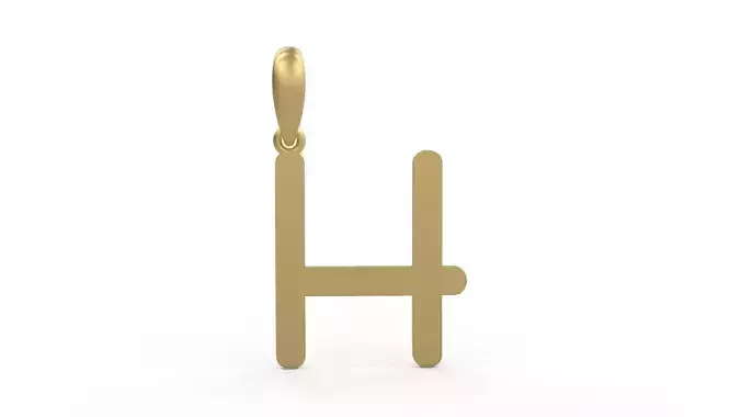 Initial Letters Pendant CALDERDALE H 3D print model