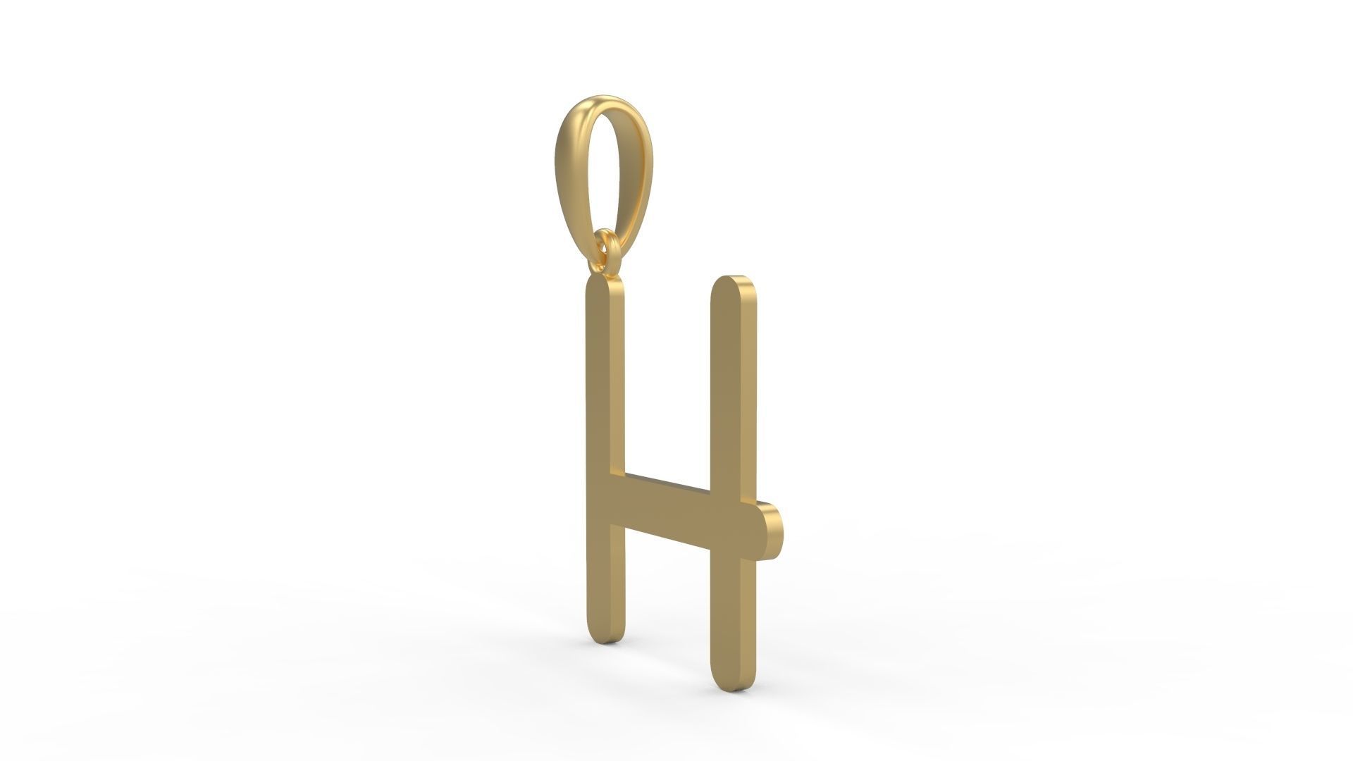 Initial Letters Pendant CALDERDALE H 3D print model_1