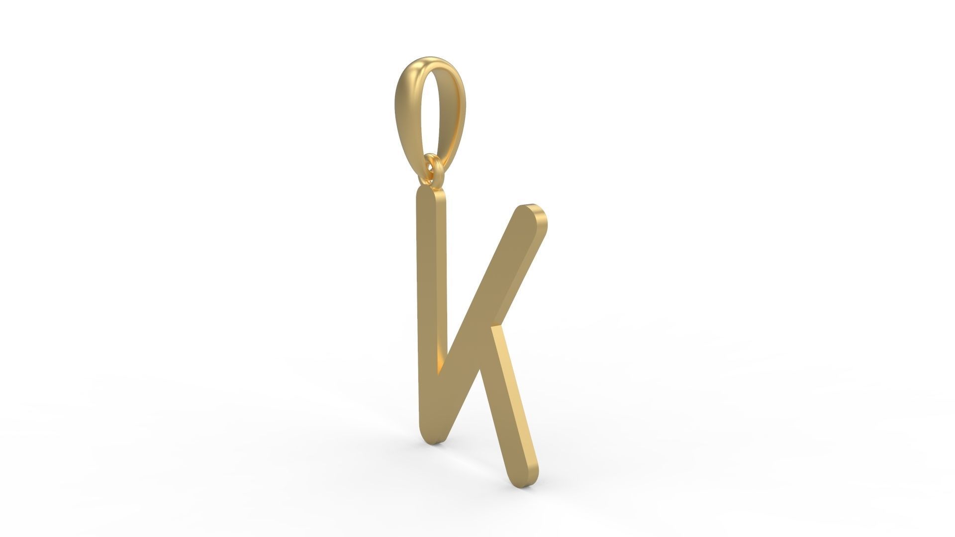 Initial Letters Pendant CALDERDALE K 3D print model_1