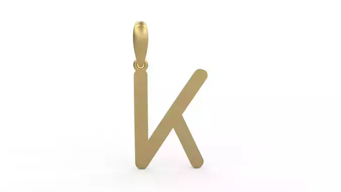 Initial Letters Pendant CALDERDALE K 3D print model