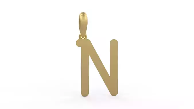 Initial Letters Pendant CALDERDALE N 3D print model