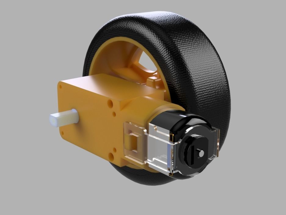  TT motor and wheel 3D model_3