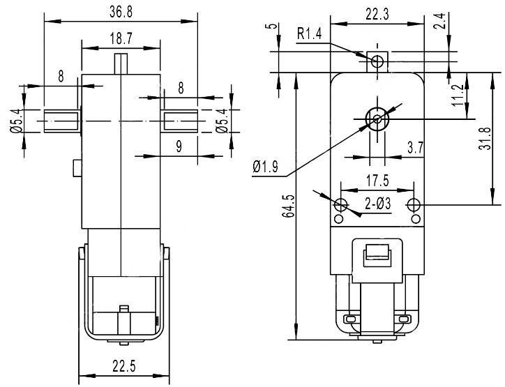  TT motor and wheel 3D model_6