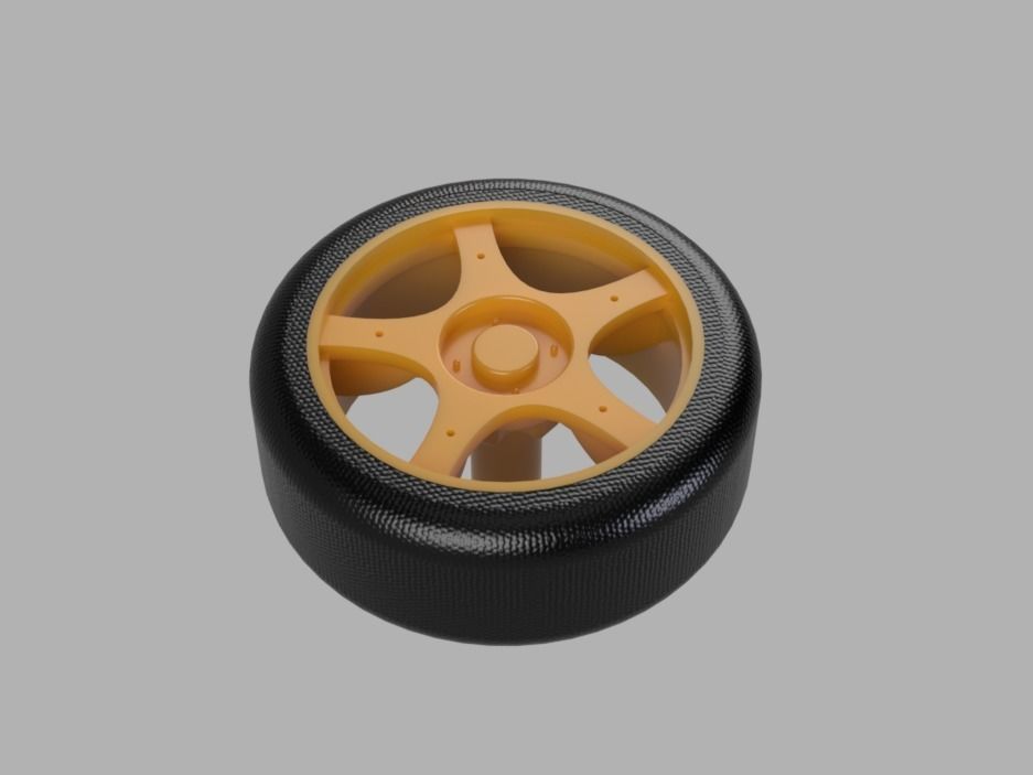  TT motor and wheel 3D model_4