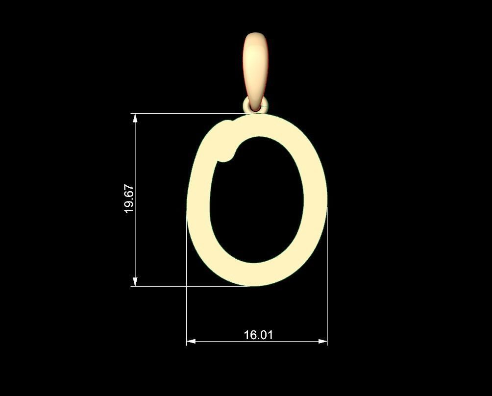 Initial Letters Pendant CALDERDALE O 3D print model_4
