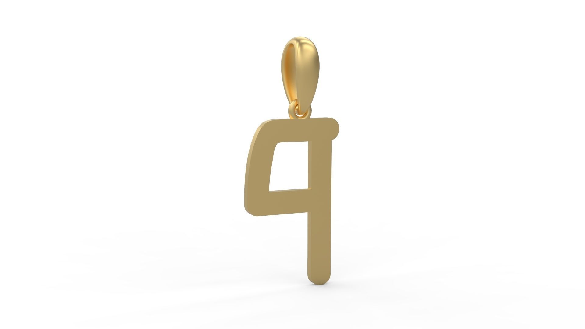 Initial Letters Pendant CALDERDALE P 3D print model_3