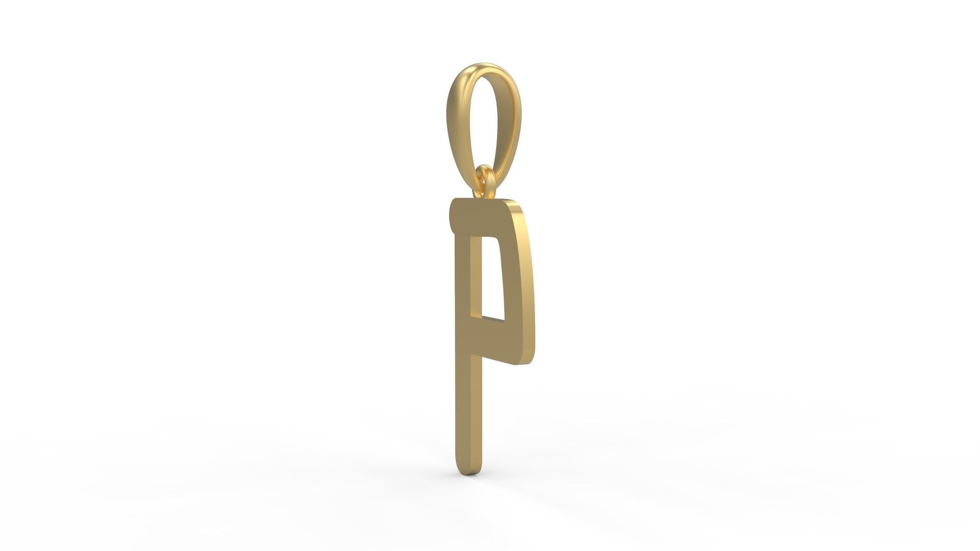 Initial Letters Pendant CALDERDALE P 3D print model_1
