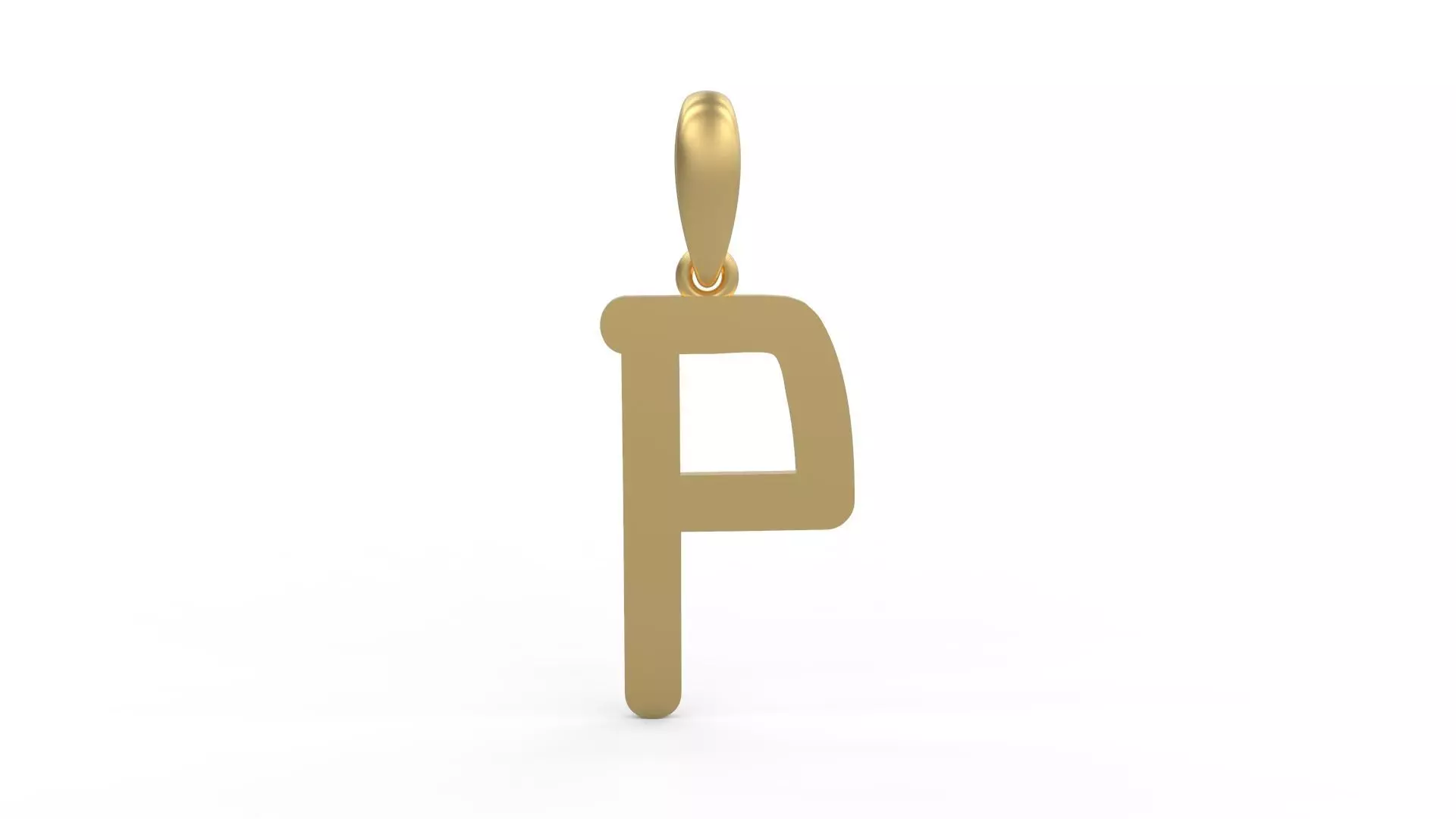 Initial Letters Pendant CALDERDALE P 3D print model_0