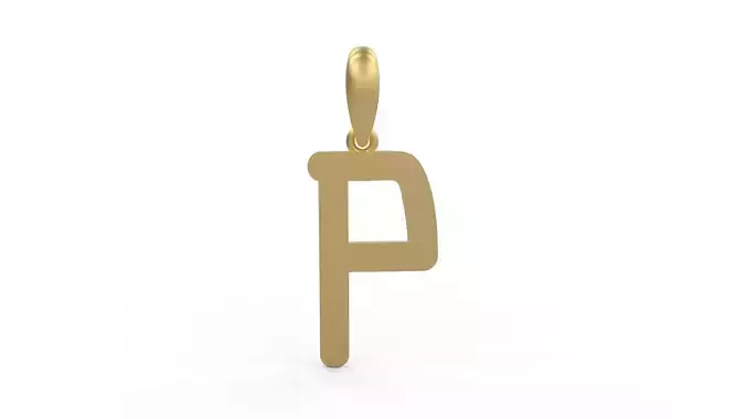 Initial Letters Pendant CALDERDALE P 3D print model