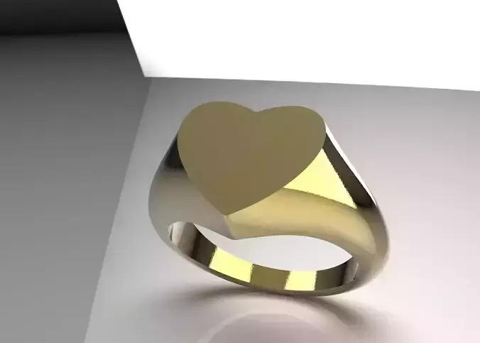 RING HEART CHEVALIER measure 10 EU 3D print model
