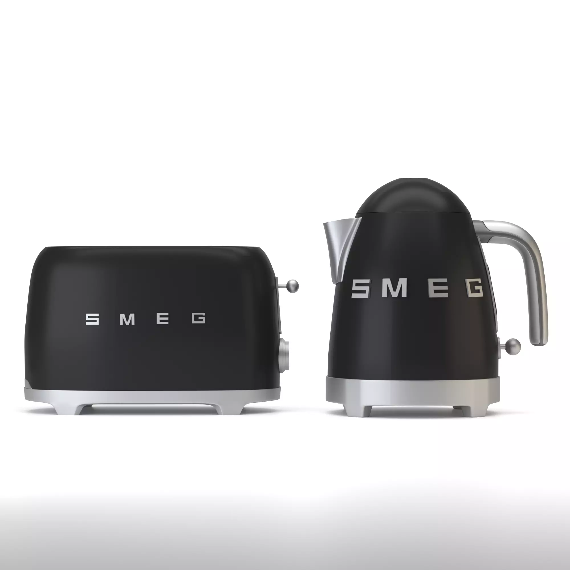 Kitchen Appliance smeg  Electric  kettle and Toaster  3D model_0