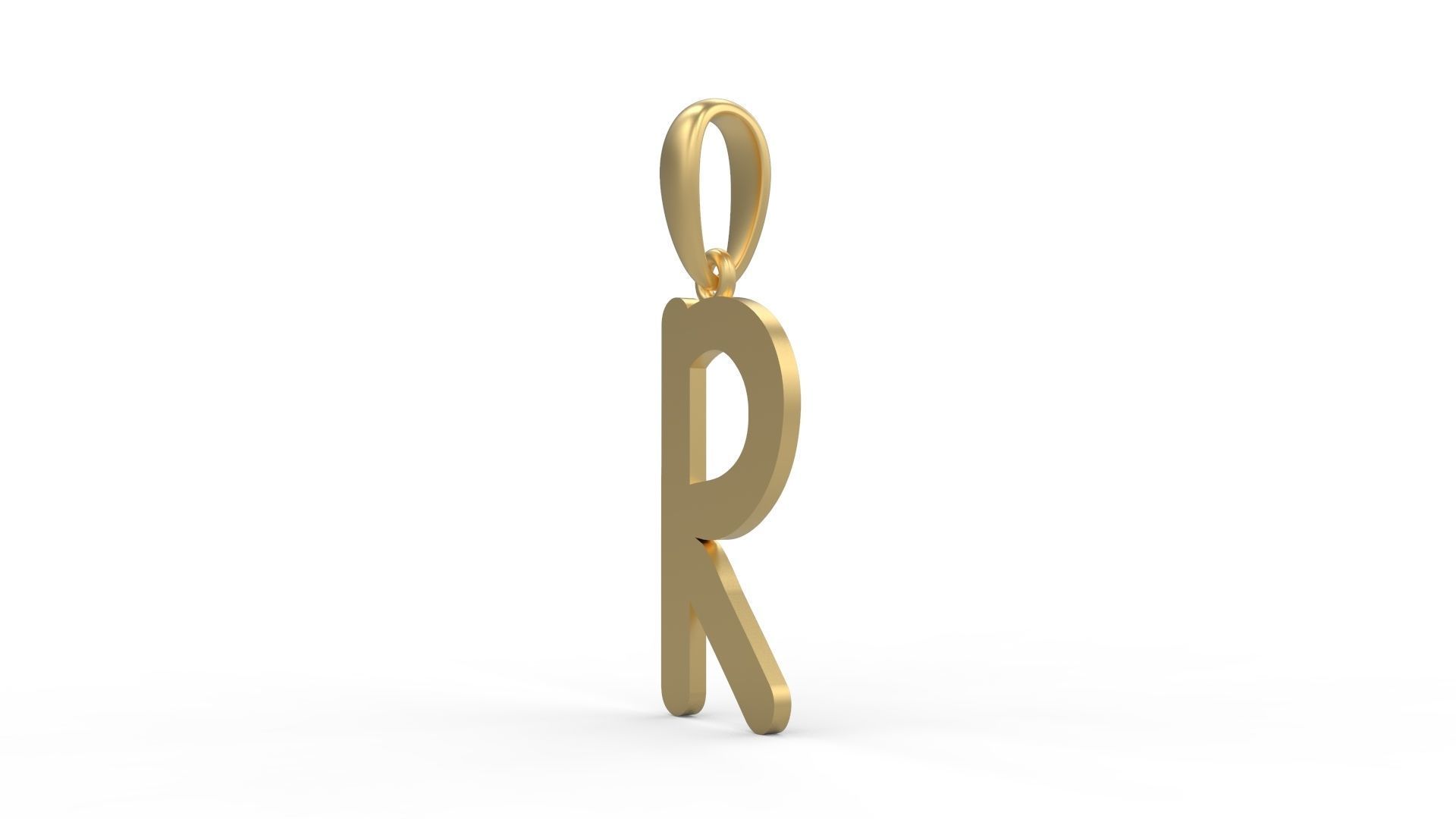 Initial Letters Pendant CALDERDALE R 3D print model_1