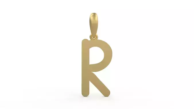 Initial Letters Pendant CALDERDALE R 3D print model