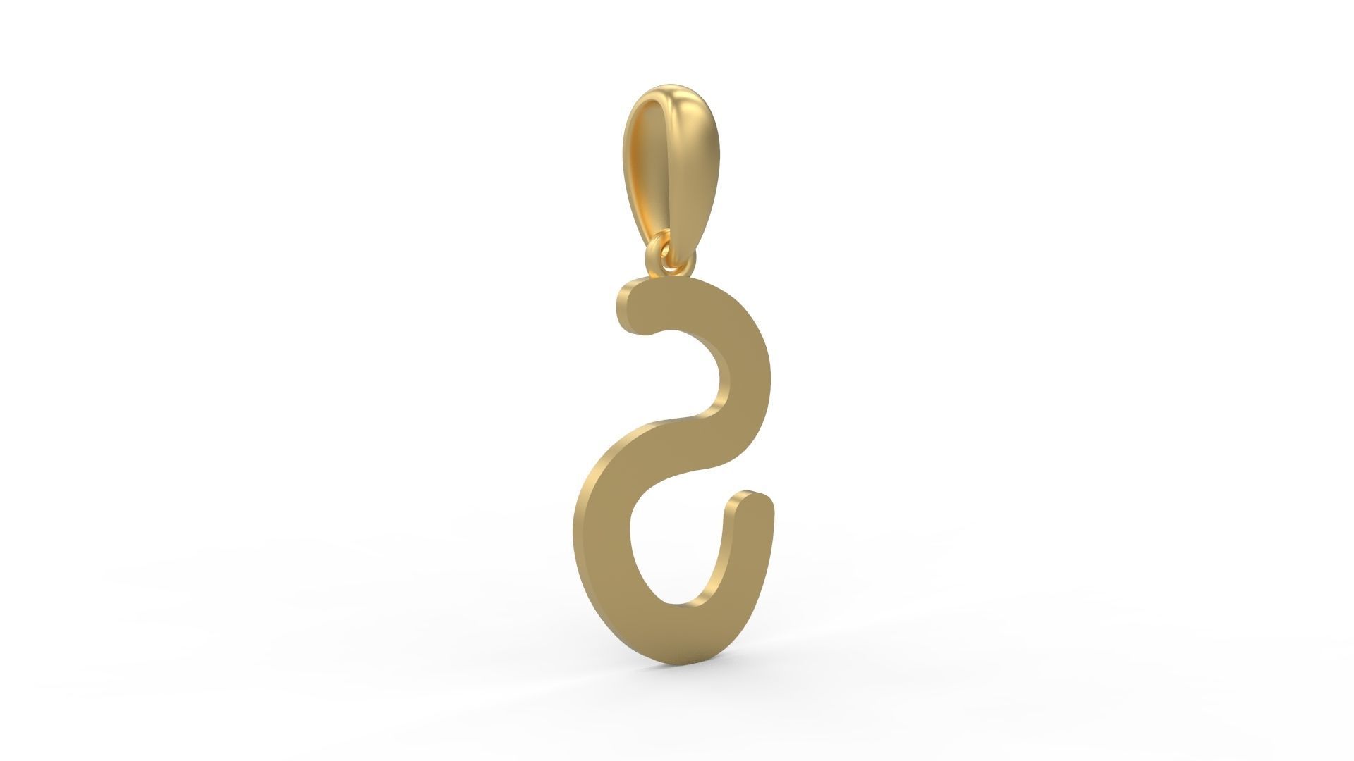 Initial Letters Pendant CALDERDALE S 3D print model_3