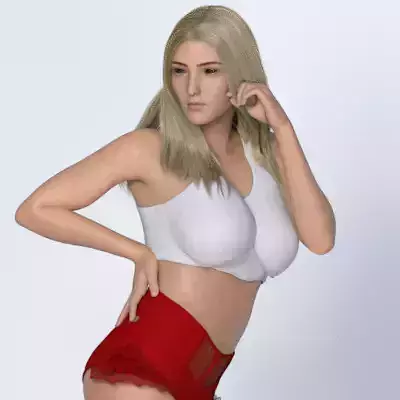 Skylar sexy woman panties for sims 3D model