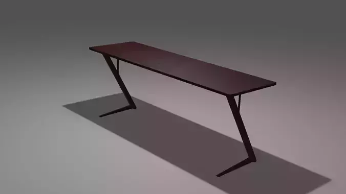 Simple Desk lowpoly Low-poly 3D model