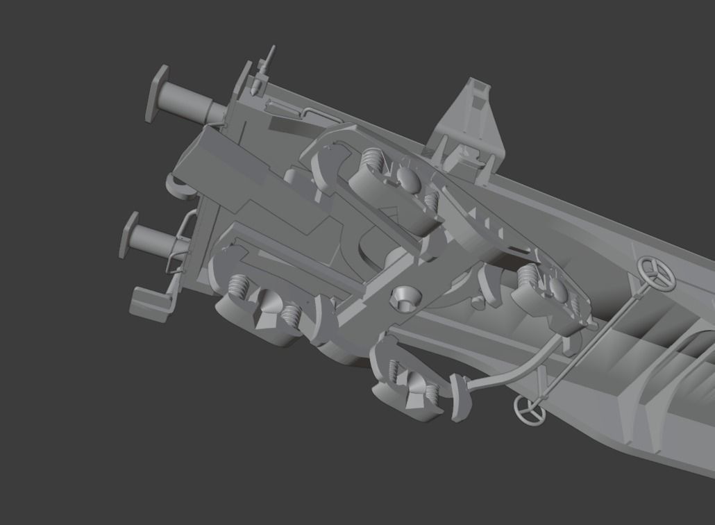 H0 1-87 scale Smmnps Flat Wagon 3D print model_9