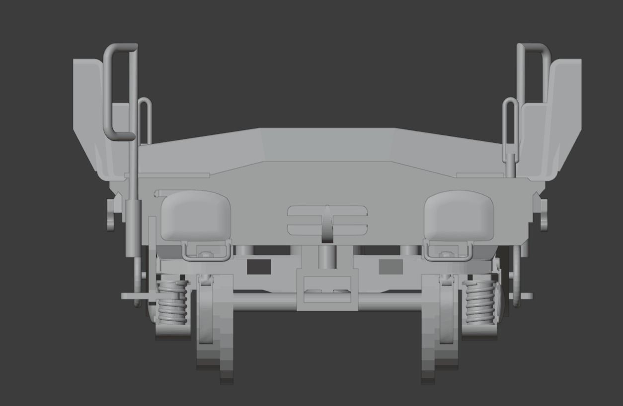 H0 1-87 scale Smmnps Flat Wagon 3D print model_3