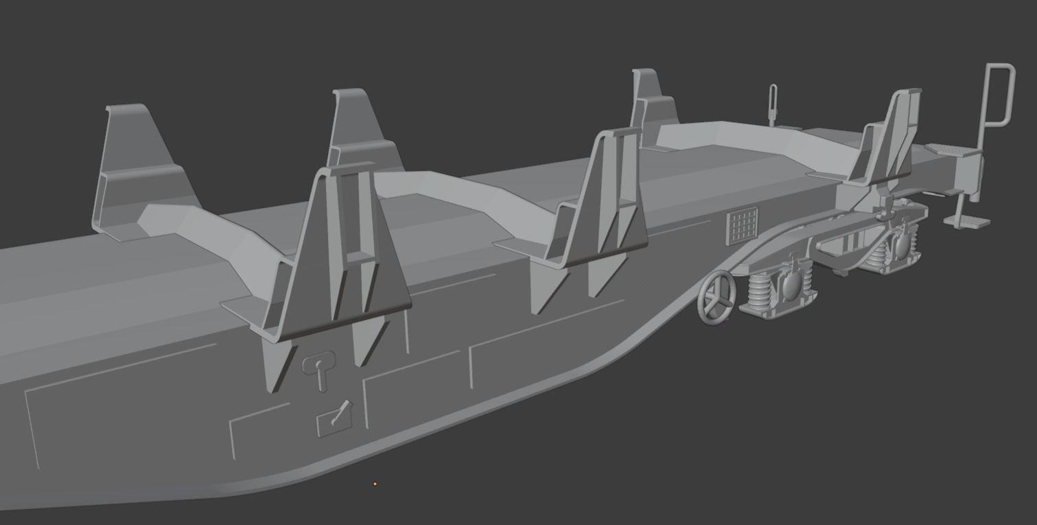 H0 1-87 scale Smmnps Flat Wagon 3D print model_12