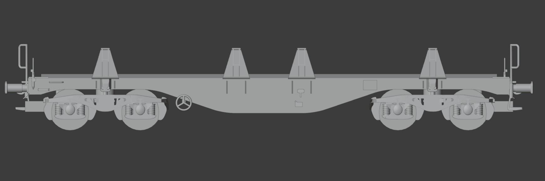 H0 1-87 scale Smmnps Flat Wagon 3D print model_1
