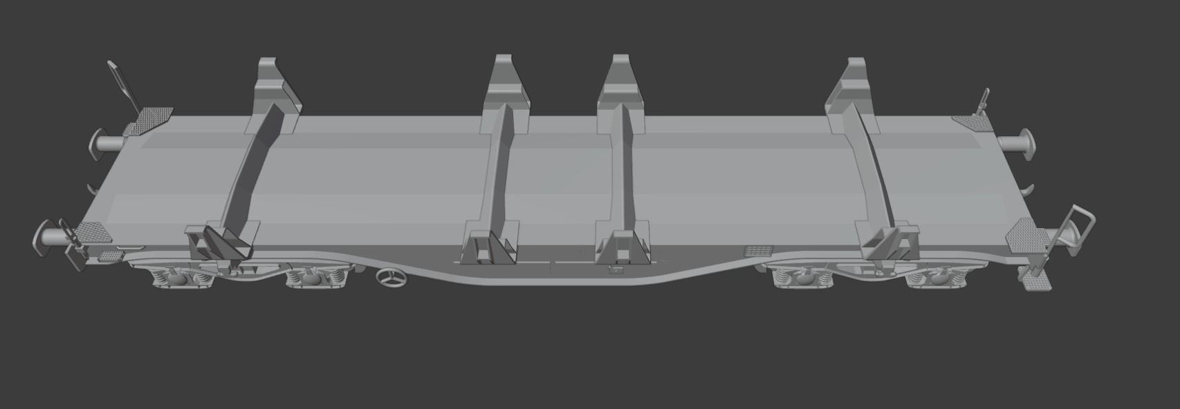 H0 1-87 scale Smmnps Flat Wagon 3D print model_4