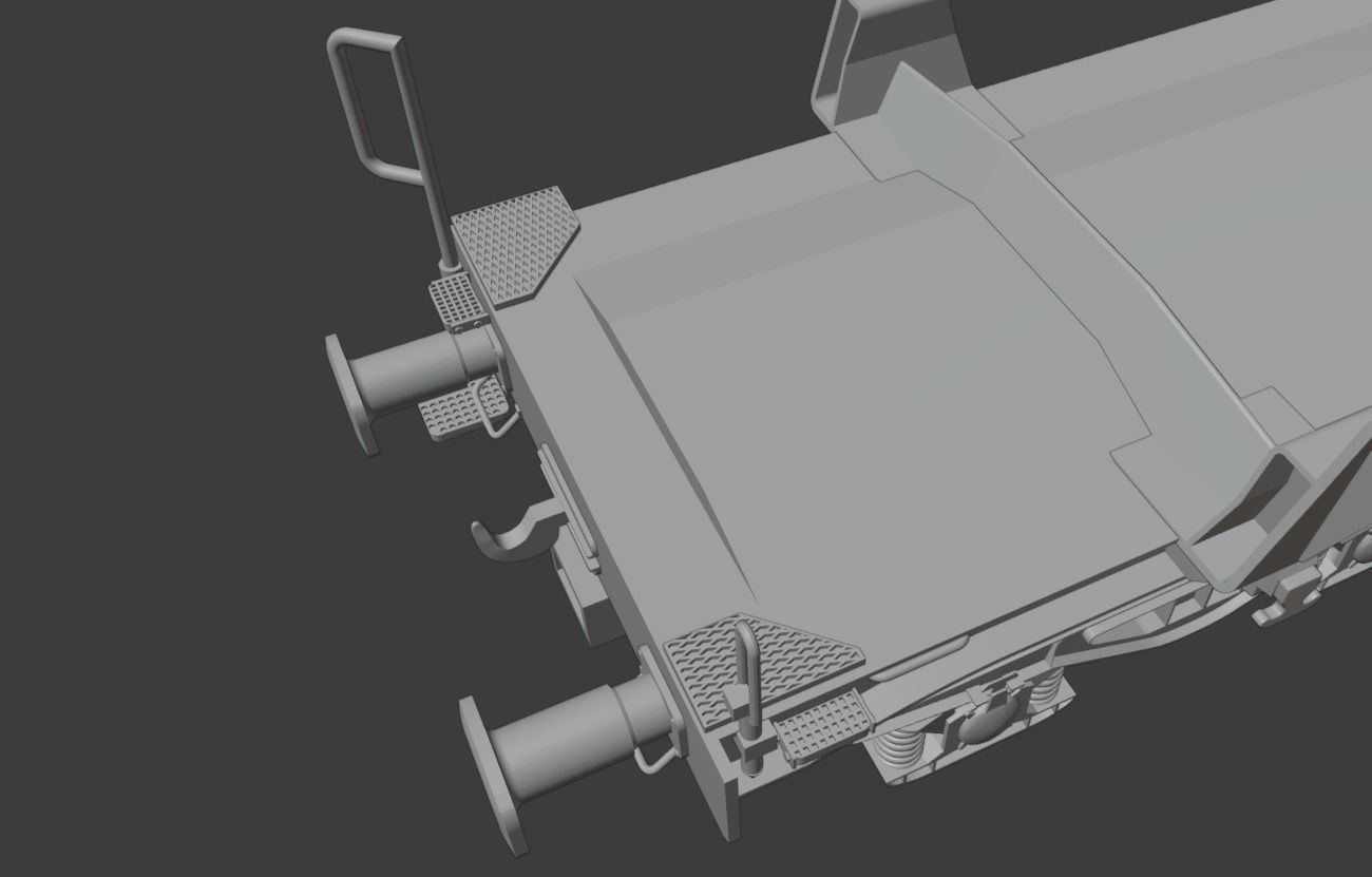 H0 1-87 scale Smmnps Flat Wagon 3D print model_7