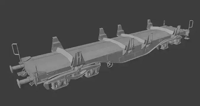 H0 1-87 scale Smmnps Flat Wagon 3D print model