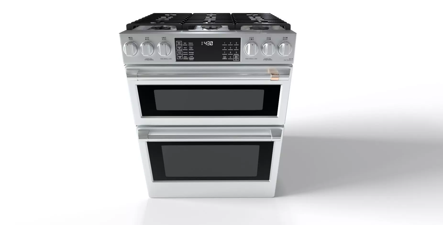 Cafe  30 inch Double-Oven Range with Convection 3D model_0