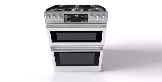 Cafe  30 inch Double-Oven Range with Convection 3D model