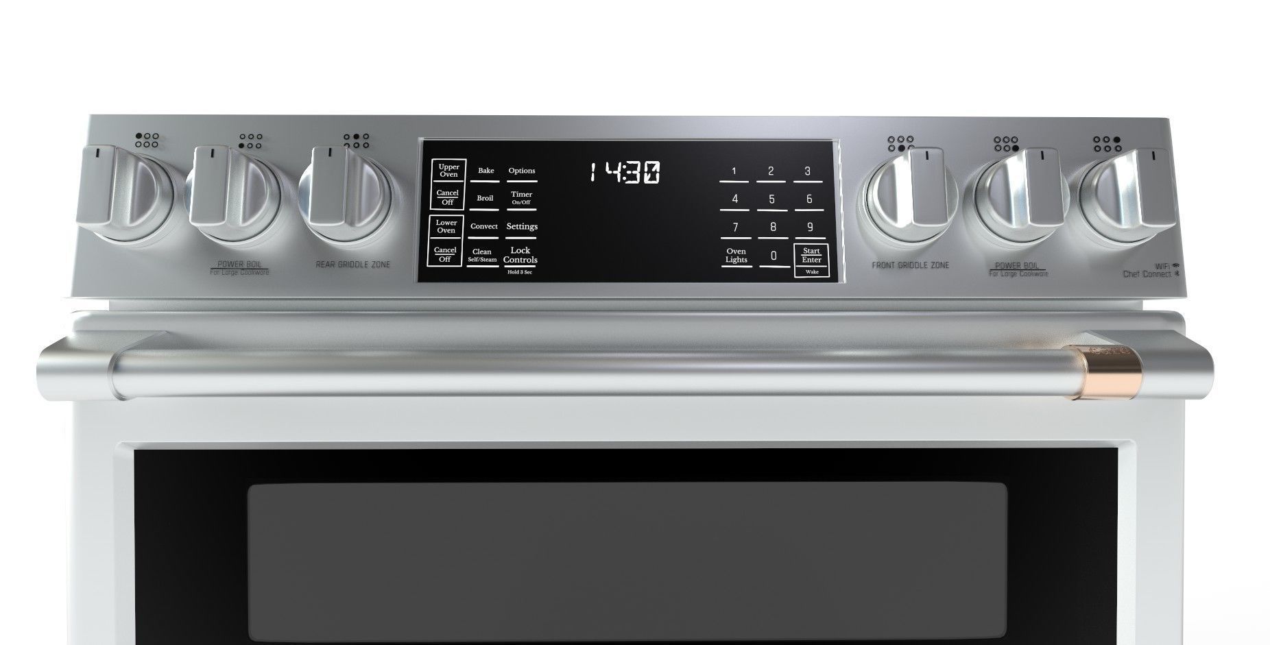 Cafe  30 inch Double-Oven Range with Convection 3D model_1