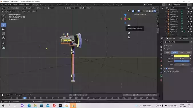 3D Topor electro axe 3D print model