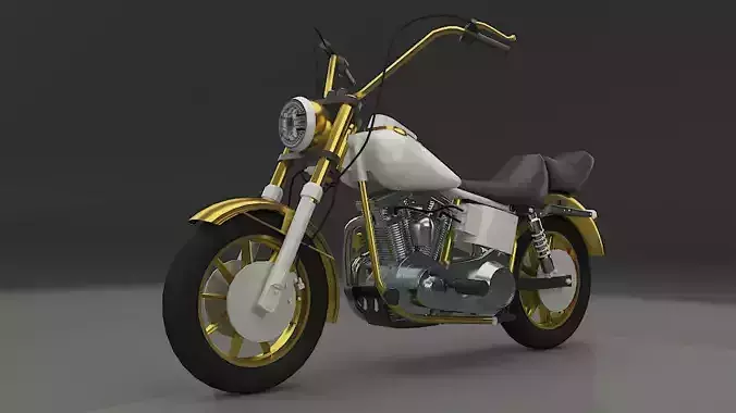 Bullet Bike Low-poly 3D model