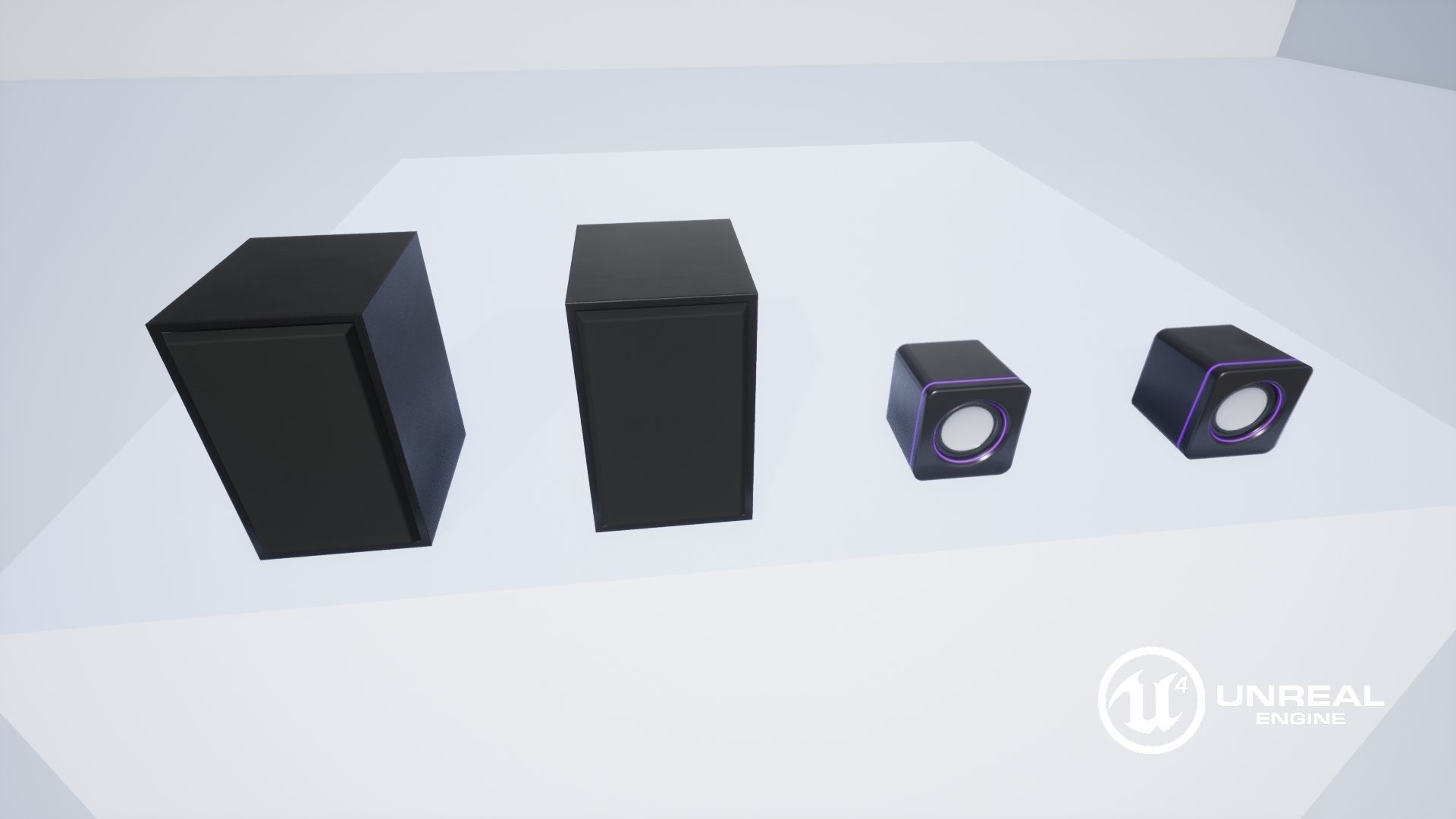 Computer Speakers Low-poly 3D model_13