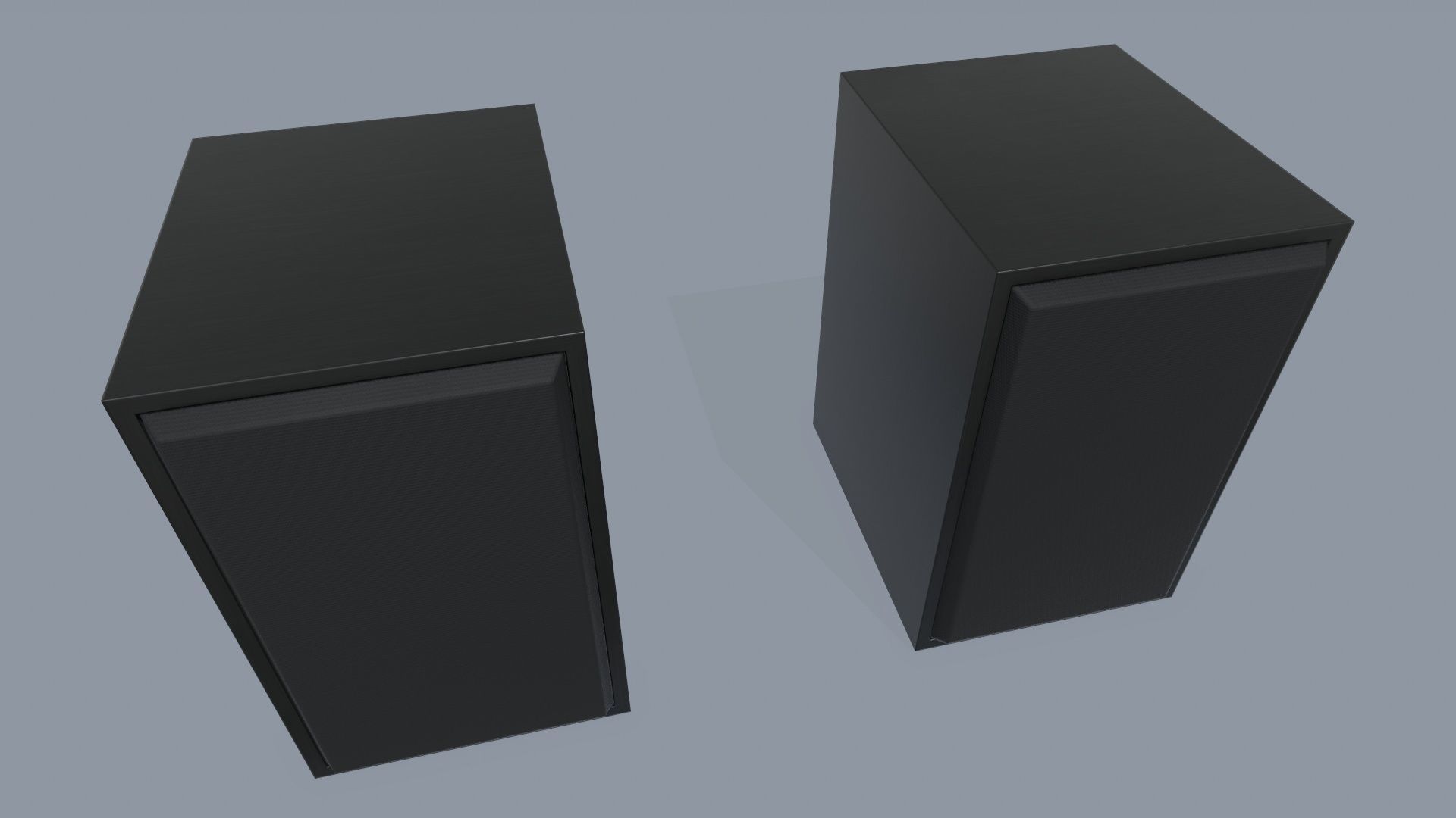 Computer Speakers Low-poly 3D model_6