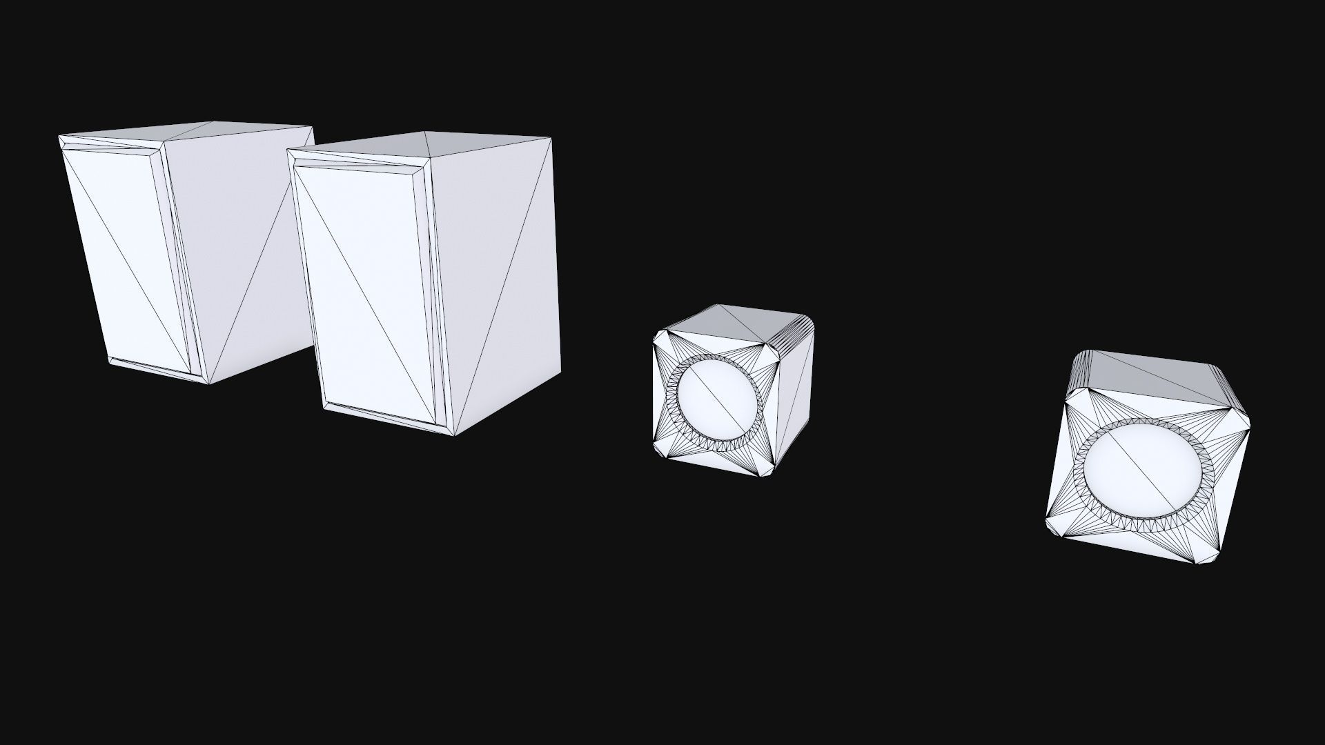 Computer Speakers Low-poly 3D model_10