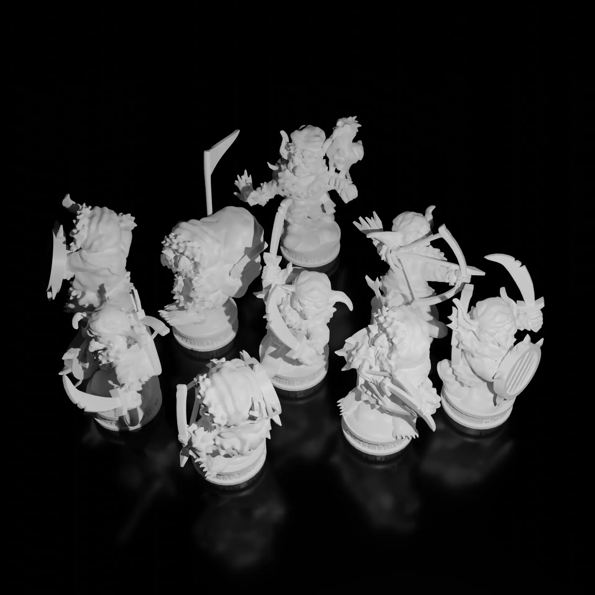 Arctic Goblin Miniature Set 3D print model_0