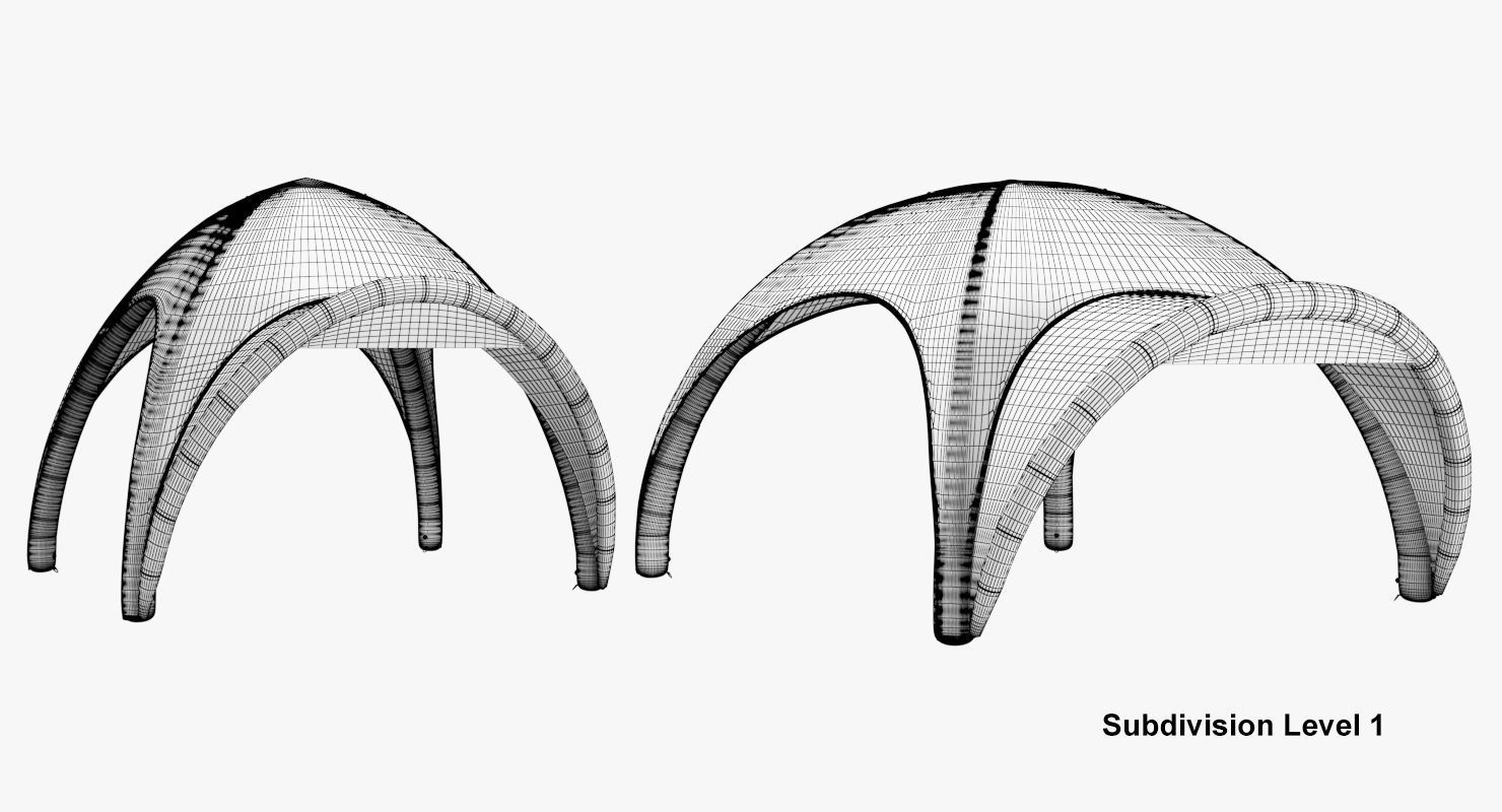 Tents Lite inflatable no walls Axion 3D model_12