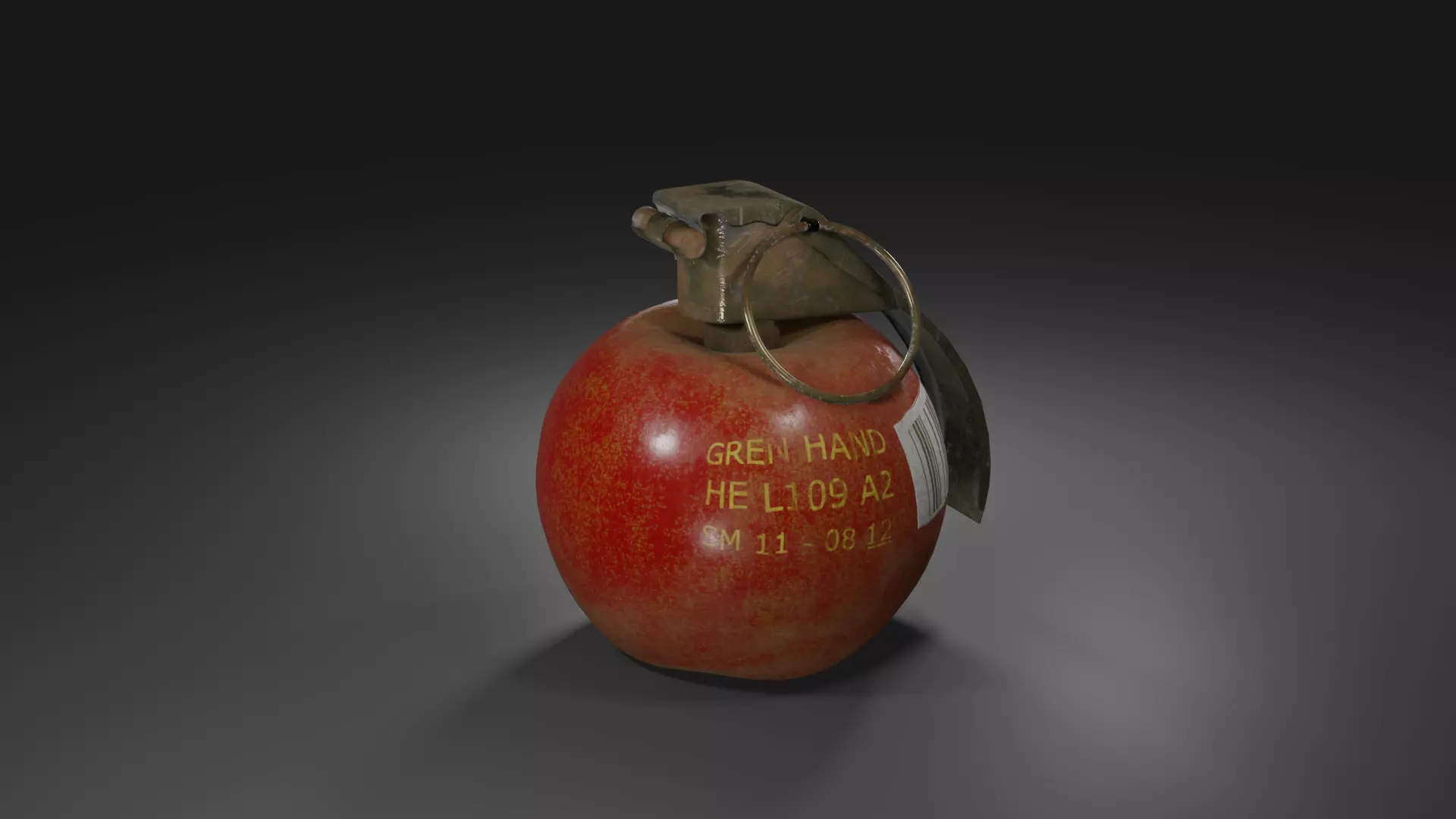 Exploding apples Free 3D model