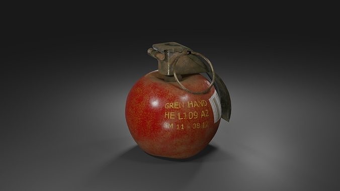 Exploding apples Free 3D model
