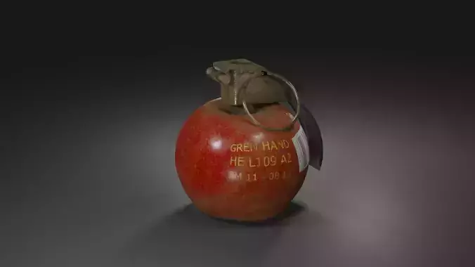 Exploding apples Free 3D model