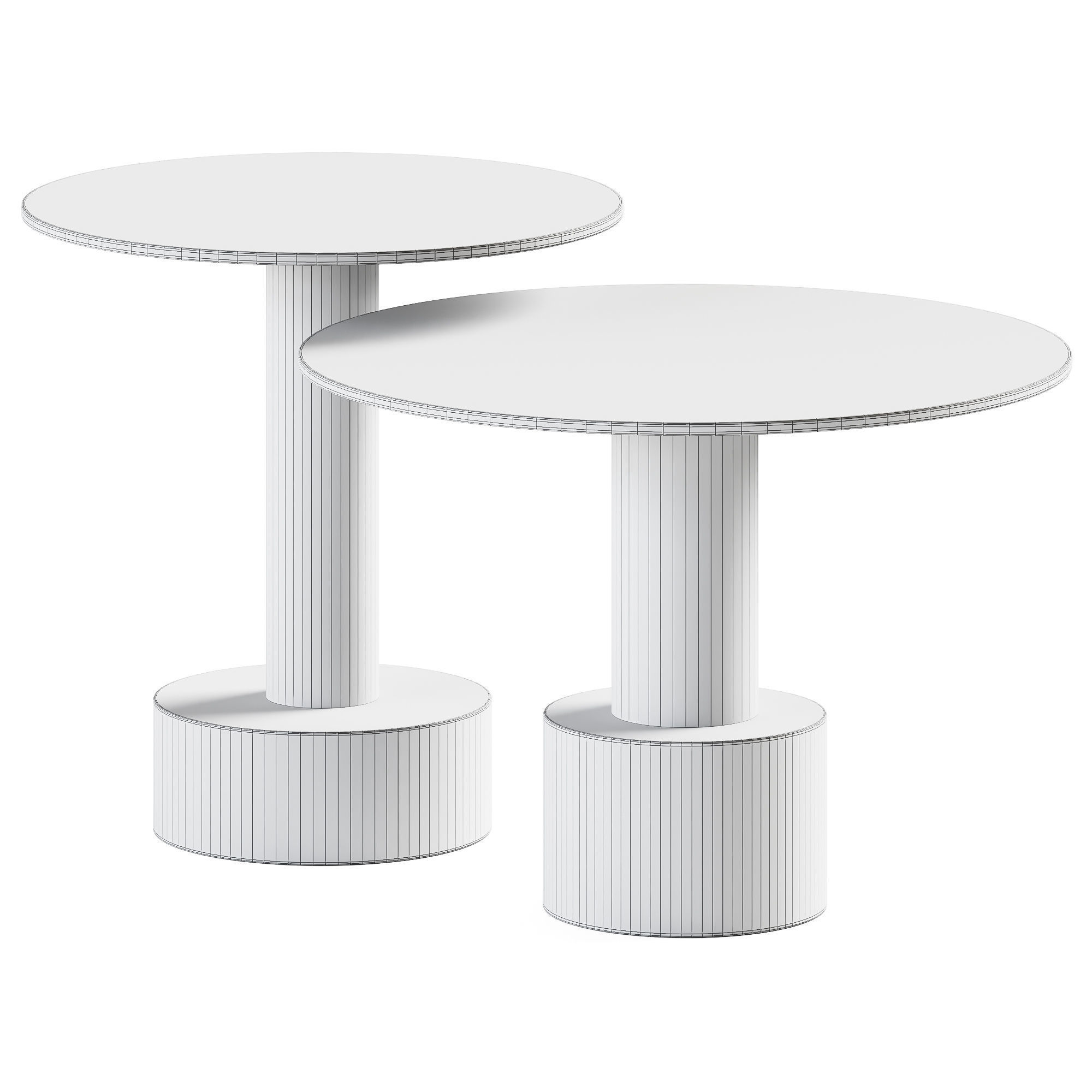 Roll Outdoor Coffee Tables by Kettal 3D model_1
