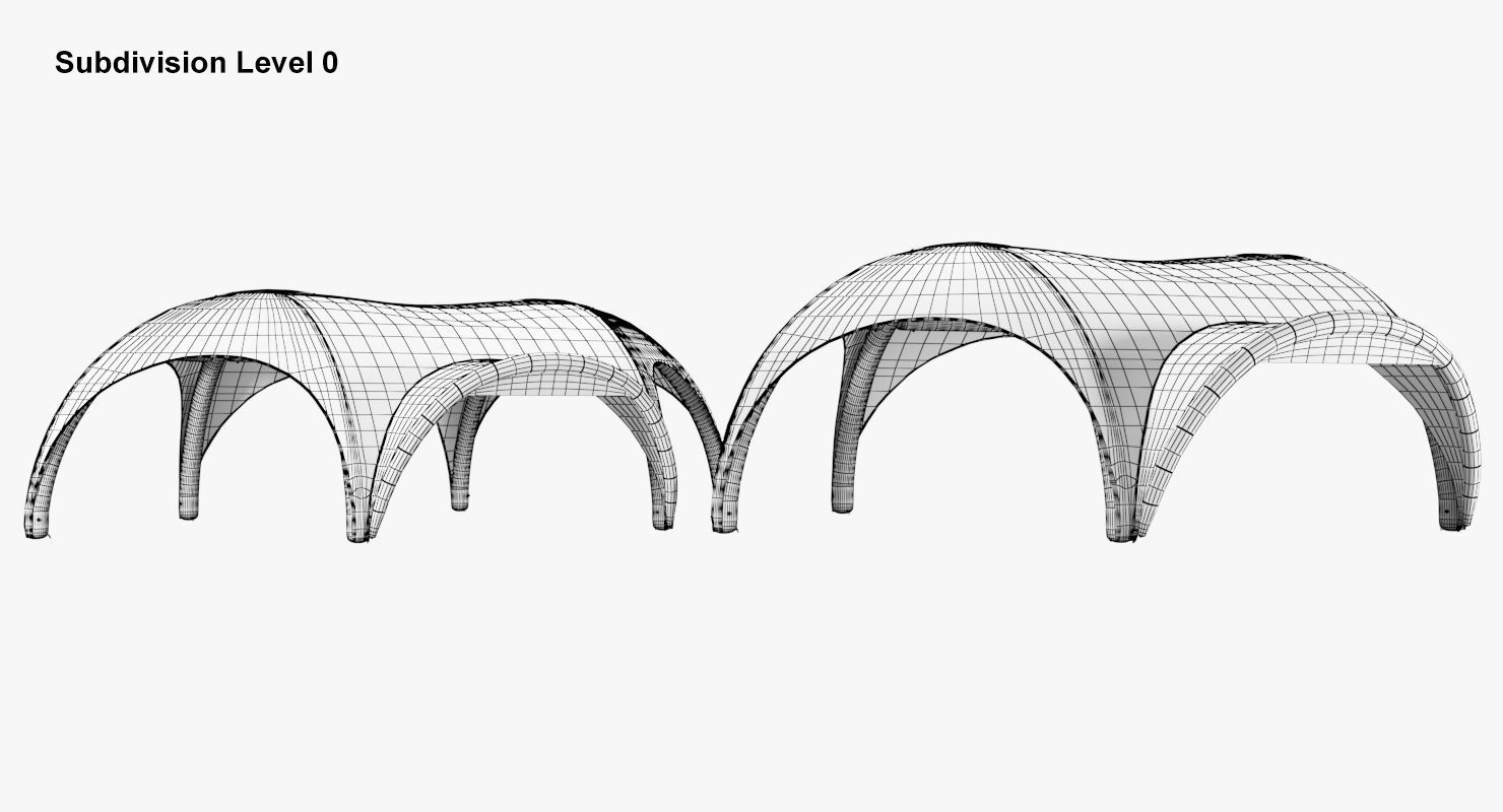 Tents Hexa inflatable no walls Axion 3D model_10