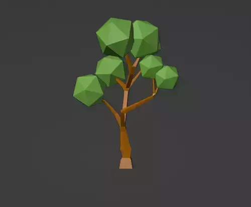 Low poly tree polygonal