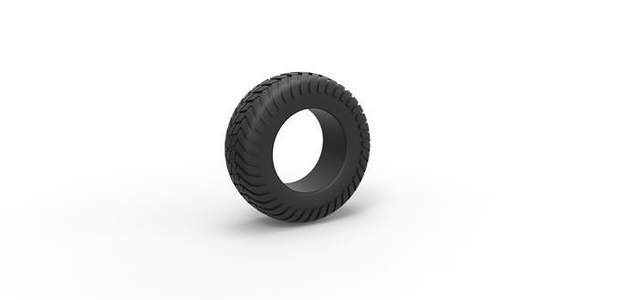 Diecast offroad tire 5 Scale 1 to 10 3D print model