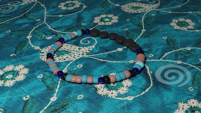 Bead Bracelet Low-poly 3D model