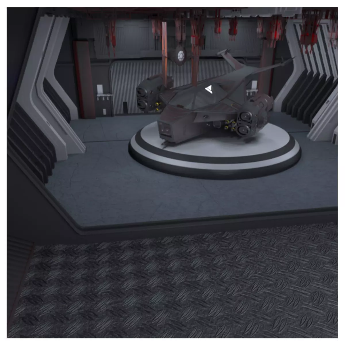 Spaceship interior of 3D model_0