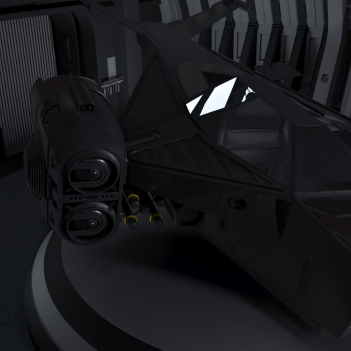 Spaceship interior of 3D model_2