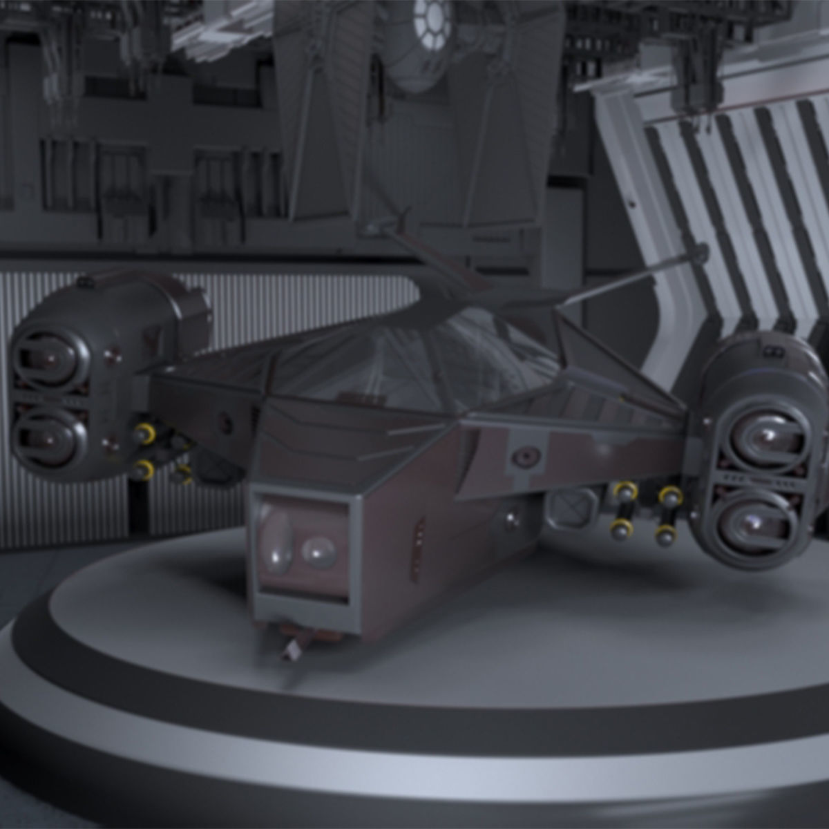 Spaceship interior of 3D model_3